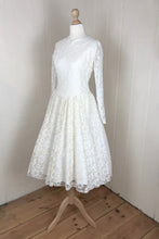 simple and elegant long sleeved prom dress - ivory lace fifties wedding dress