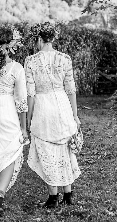 Antique Edwardian wedding dress - original lace and cotton lawn, winte Days of Grace Vintage Antique Edwardian wedding dress - original lace and cotton lawn, winte Days of Grace Vintage